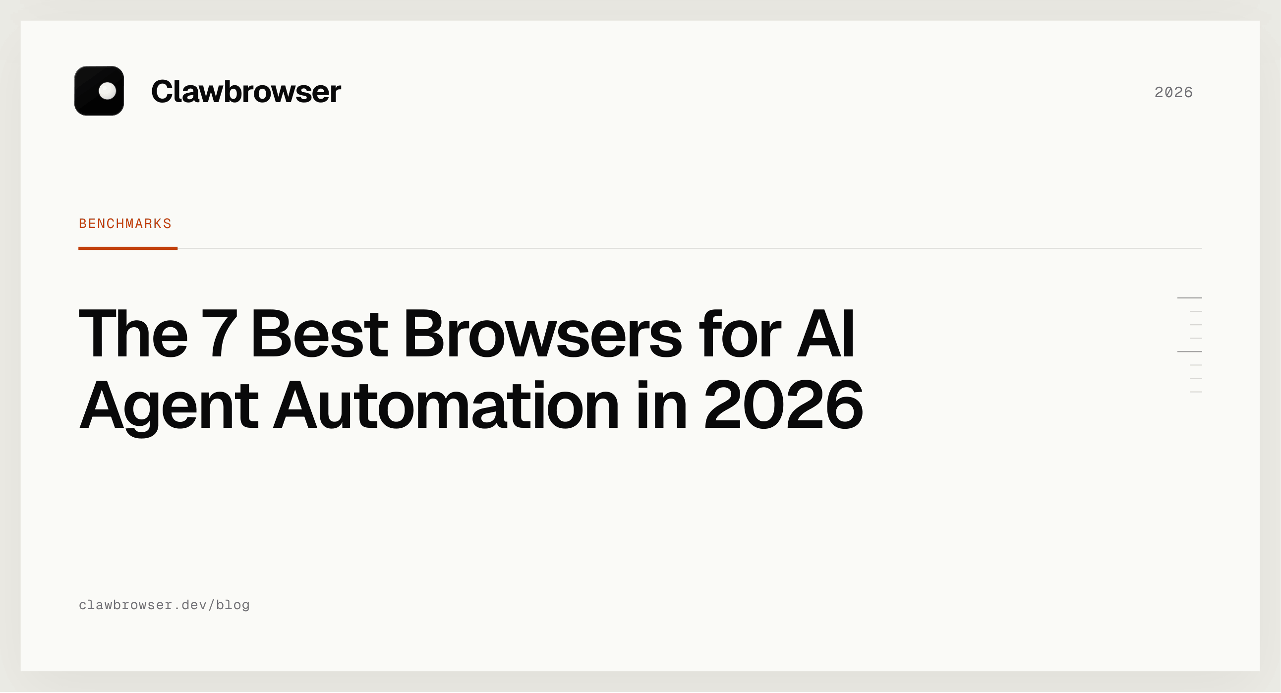 The 7 Best Browsers for AI Agent Automation in 2026