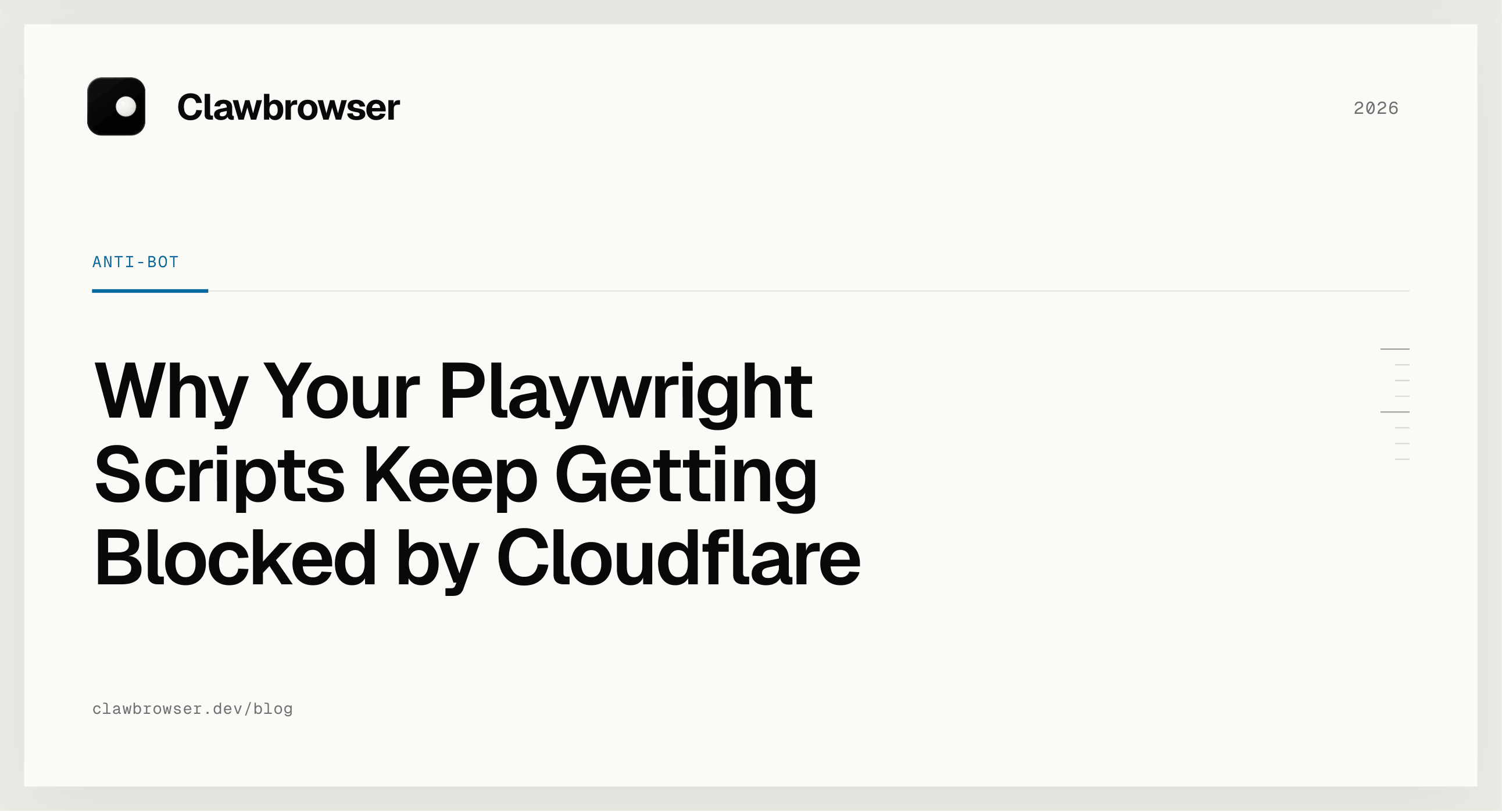 Why Your Playwright Scripts Keep Getting Blocked by Cloudflare (And How To Fix It)